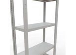 Schulte Lagertechnik Fachbodenregal-Stecksystem MULTIplus 250, Grundregal, Längenriegel, 2000x750x300 mm, 5 Böden, lichtgrau