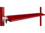 Manuflex Neigbare Ablagekonsole, für Reihe Universal oder Profi, Nutztiefe 195 mm, für Tischbreite 1750 mm, rubinrot