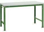 Manuflex Grundtisch UNIVERSAL Spezial, 1500 x 1000 mm, Kunststoff lichtgrau, resedagrün