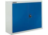 Schäfer Shop Select Aufsatzschrank MS 8408i, B 800 x T 400 x H 800 mm, 1 Boden, Stahl, lichtgrau RAL 7035/enzianblau RAL 5010