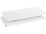Schäfer Shop Select Fachboden MS, 2 Stück, B 950 x T 360 x H 25 mm, Stahl, RAL 9016 Verkehrsweiß