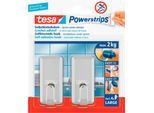 tesa Powerstrips Haken Large, eckig, chrom