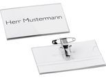 Schäfer Shop Select Namensschilder mit Kombiklemme, 54 x 90 mm, 25 Stück