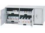 Säuren- und Laugen-Unterbauschrank asecos SL-CLASSIC-UB, Flügeltüren, Front Lichtgrau, B 1400 x T 570 x H 600 mm