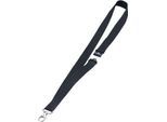Textilband Durable, für Ausweishalter/Namensschilder, Karabinerhaken, Sicherheitsverschluss, L 440 x B 20 mm, Textil, schwarz, 10 Stück
