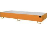 Regalwanne Typ RW/GR 3300-2, mit Gitterrost, orange RAL2000