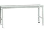 Manuflex Grundtisch UNIVERSAL Standard, Tischplatte Melamin, 2000x800, lichtgrau