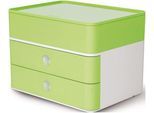 Schubladenbox HAN Allison Smart-Box Plus, 2 Schübe mit Trennwänden, Utensilienbox, stapelb., ABS-Kunststoff, grün