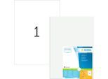 Herma Premium-Adressetiketten Nr. 8692, 297 x 420 mm, selbstklebend, permanenthaftend, bedruckbar, Papier, weiß, 100 Stück auf 100 Blatt