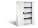 C + P Rollladenschrank Omnispace, 4 OH, abschließbar, B 1200 x T 420 x H 1660 mm, Stahl/Kunststoff, verkehrsweiß