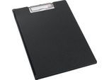 Klemmmappe MAUL, DIN A4, mit Metallklammer, Stiftehalter, Karton mit Folienüberzug, schwarz