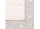 Servietten Papstar "ROYAL Collection", 20 Stück, 1/4-Falz, 250 x 250 mm, silber