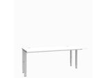 Schäfer Shop Genius Schreibtisch MODENA FLEX, 4-Fuß-Rechteckrohr, beidseitig, B 1800 mm, weiß