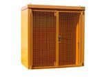 Gasflaschencontainer BAUER GFC-B M1, B 1175 x T 2120 x H 2265, für 28 Gasflaschen, feuerbeständig, abschließbar, orange