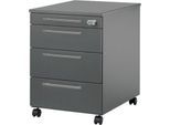 Schäfer Shop Select Rollcontainer Start Off 1233, 3 Schübe, Utensilienauszug, B 432 x T 580 x H 595 mm, graphit/graphit