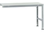 Manuflex Ansatztisch UNIVERSAL Standard, 1500 x 800 mm, Kunststoff lichtgrau, alusilber