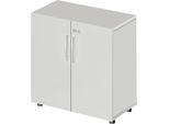 Schäfer Shop Select Schrank LOGIN, 2 Ordnerhöhen, H, B 800 x T 420 x H 788 mm, lichtgrau/lichtgrau