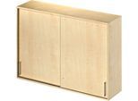 Schäfer Shop Genius Aufsatz-Schiebetürenschrank TETRIS WOOD, 3 OH, B 1600 mm, Ahorn-Dekor