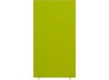 Design-Trennwand Paperflow, Stoffbespannung grün, schwer entflammbar gemäß DIN 4102 (B1), desinfektionsmittelbeständig, B 940 x T 390 x H 1740 mm