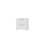 Schäfer Shop Select Hängeregistraturschrank Start Off Wood, 2 OH, Durchfassgriffe, B 800 x T 420 x H 788 mm, Holz, lichtgrau