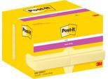 Post-It® Haftnotizen Super Sticky Notes, gelb, 47,6 x 73 mm, 90 Blatt/Block, 12 Blöcke, in Kartonverpackung
