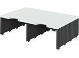 styro® Sortierstation styrodoc Jumbo, DIN C4, 1 Etage/2-reihig/2 Fächer, schwarz