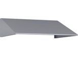Schrägdachaufsatz für C+P Schließfachschrank Resisto, Neigung von 26°, B 772 x T 640 x H 230 mm, Stahl, weißaluminium RAL 9006
