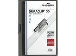 Durable Klemmmappe Duraclip, DIN A4, Kunststoff, mit Clip, anthrazit