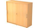 Schiebetürenschrank, 3 OH, B 1200 x T 400 x H 1100 mm, Buche-Dekor