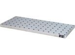 Bauer Kleingebindewanne KGW 4/M V4A, mit Lochblechrost, L 1390 x B 600 x H 60 mm, 40 L, 150 kg, Edelstahl 1.4571, Silber
