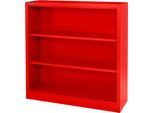 Schäfer Shop Select Stahlregal MS iCOLOUR, 3 Ordnerhöhen, B 950 x T 400 x H 1215 mm, rot RAL 3020