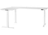 Schäfer Shop Genius Winkelschreibtisch Modena Flex, elektrisch höhenverstellbar, 90° Winkel beidseitig, B 2000 x T 2000 mm, weiß