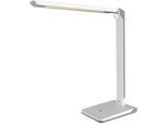 Hansa-by-styro Lumina LED-Tischleuchte, dimmbar, zuschaltbarer Lichtsensor, 3 Farbtemperaturen, Weiß