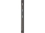 Garderobenpaneel Susanna, Wandmontage, 3 Klapphaken, bis 5 kg, B 150 x T 30 x H 1700 mm, MDF, graphit hochglanz