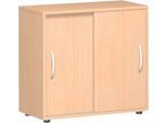 Schiebetürenschrank PALENQUE, 2 OH, B 800 x T 400 x H 752 mm, Buche-Dekor