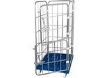 Kunststoffrollplatte mit 2 Seitengittern, enzianblau RAL5010