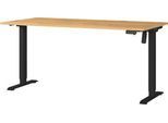 Schreibtisch Profi 2.0, elektrisch höhenverstellbar, B 1600 x T 800 x H 710 - 1190 mm, Grandson-Eiche/schwarz