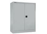 Schäfer Shop Select Flügeltürenschrank MS iCONOMY, Stahl, 3 Ordnerhöhen, B 800 x T 400 x H 1215 mm, weißaluminium RAL 9006