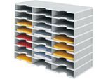 styro® Sortierstation styrodoc Standard SET, DIN C4, 8 Etagen/3-reihig/24 Fächer, grau/grau