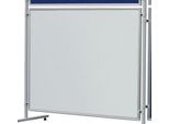 Franken Stellwandtafel ECO beidseitig Schreibtafel, Aluminiumrahmen, 1200x1200 mm
