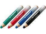 Whiteboard Marker Stabilo MarkDry, Rundpsitze, 1-10 mm, schnell trocknend, 4er Etui, schwarz/blau/rot/grün