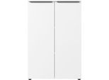 Aktenschrank Porto, 2 Türen und 2 Einlegeböden, 3 OH, B 810 x T 400 x H 1200 mm, weiß