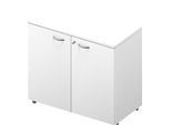 Schrank ARLON OFFICE, 2 Ordnerhöhen, abschließbar, B 900 x T 450 x H 816 mm, weiß/weiß