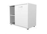 Schäfer Shop Select Sideboard, mit Drehtür, abschließbar, Spanplatte, B 800 x T 420 x H 663 mm, rechts anstellbar, weiß
