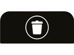 Rubbermaid Hinweistafel Configure für Recyclingstation 57 l, Restmüll, B 367 x T 20 x H 203 mm, schwarz