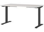 Schreibtisch Agenda, elektrisch höhenverstellbar, B 1400 x T 800 x H 720-1200 mm, Lichtgrau/Schwarz + Memory-USB-Panel