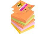 POST-IT Haftnotizen Super Sticky Z-Notes Boost R330-5SS-BOOS, 76 x 76 mm, farbig, 5 x 90 Blatt