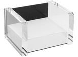 WEDO Zettelbox, glasklar/schwarz