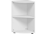 Eckabschlussregal PALENQUE, 2 OH, B 400 x T 400 x H 752 mm, lichtgrau
