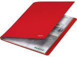 Leitz® Sichtbuch Recycle, A4, 40 dokumentenechte Sichthüllen, bis zu 2 Blatt/Hülle, Rückenschild, 100 % recycelbar, Kunststoff, rot